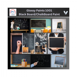 Glossy 1001 Chalk Board/Black Board Paint|Matt Finish|For School-Collage ClassRoom,Kids Room 