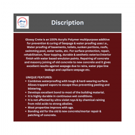Glossy Create Multipurpose SBR LATEX For Seepage & Cement Composite For Water proofing| (1X1LTR)
