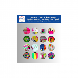 Elite Flourescent Acrylic Colour Set 5X50gm|For Art Craft & Paint Work|Day Glow Paint  (Set of 5, Multicolor)